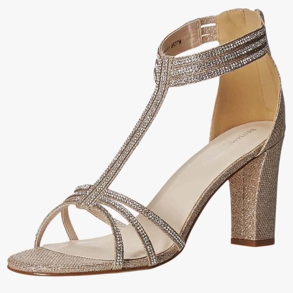 Touchups champagne, Gabriella size 9, Elegant Gold Strappy Heels